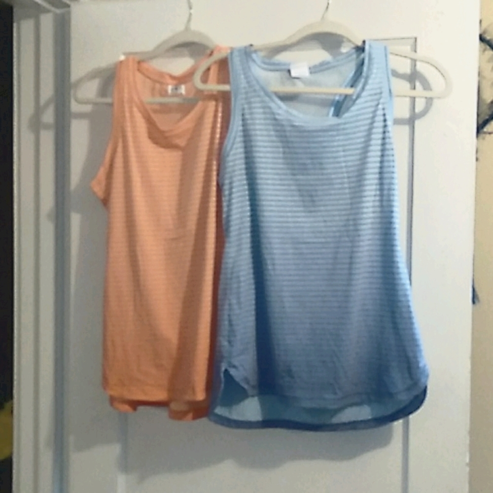 2 Athletic Works Tanks Ombre Blue&Orange  szXS NWT